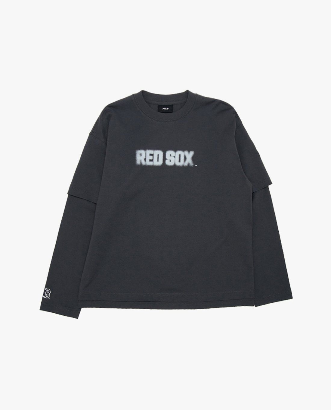 MLB - Áo thun unisex cổ tròn tay dài in logo