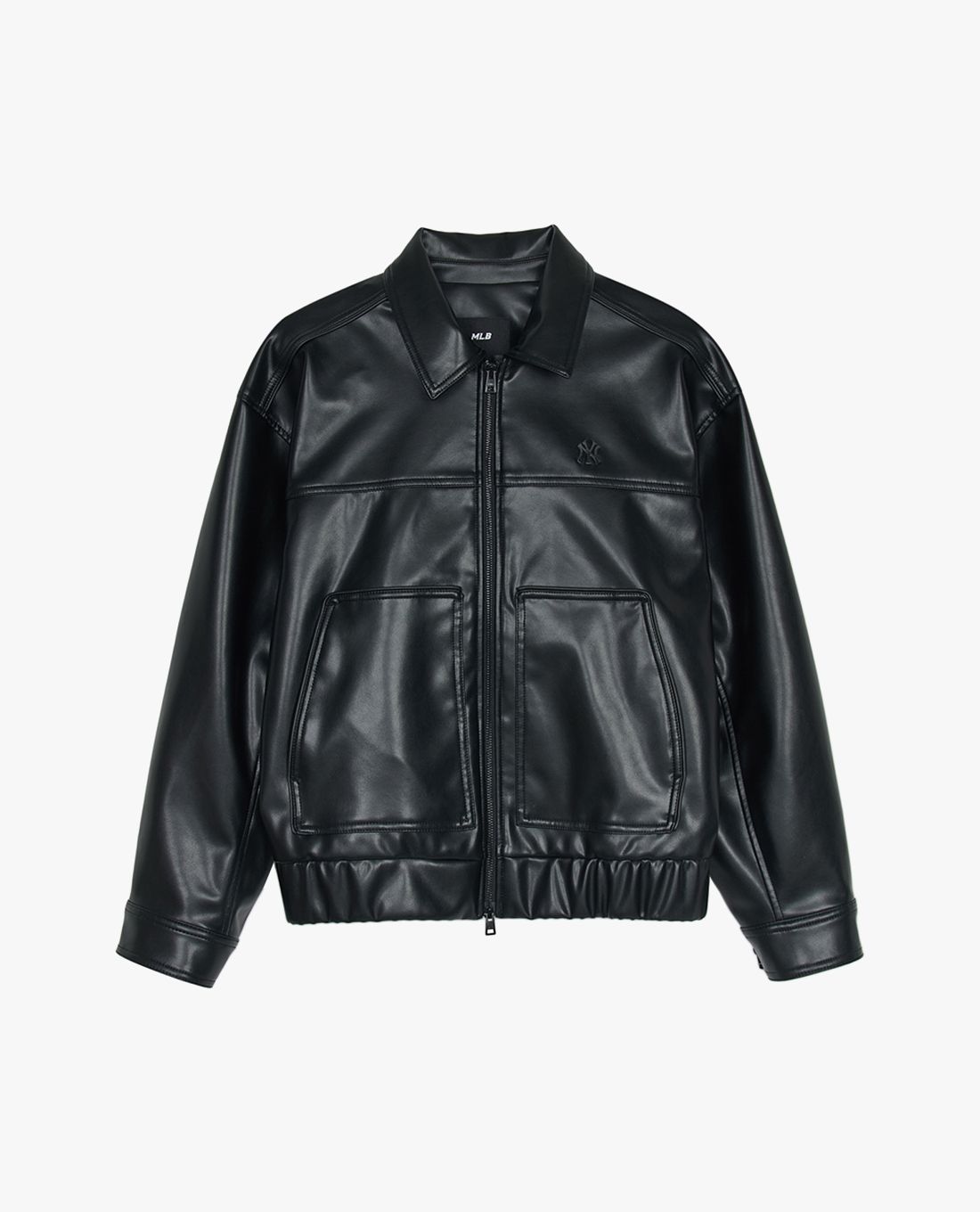 MLB - Áo khoác da unisex cổ bẻ tay dài Basic Collar