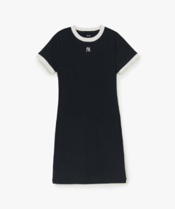 MLB - Đầm midi cổ tròn tay ngắn Basic Slim Fit
