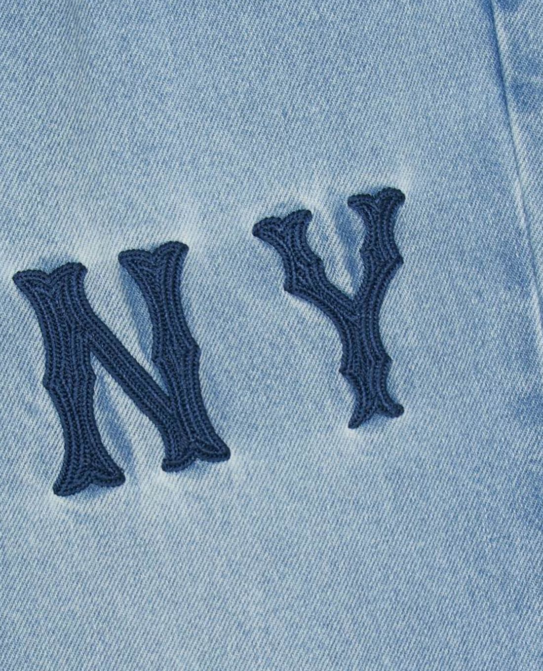 MLB - Quần jeans nữ ống rộng New York Yankees - Ảnh 6
