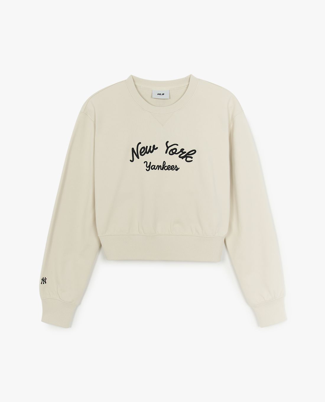 MLB - Áo sweatshirt nữ tay dài phom croptop Basic Lettering - Ảnh 2