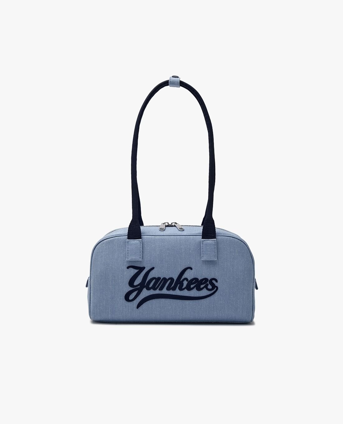 MLB - Túi đeo vai nữ Denim Varsity Cursive