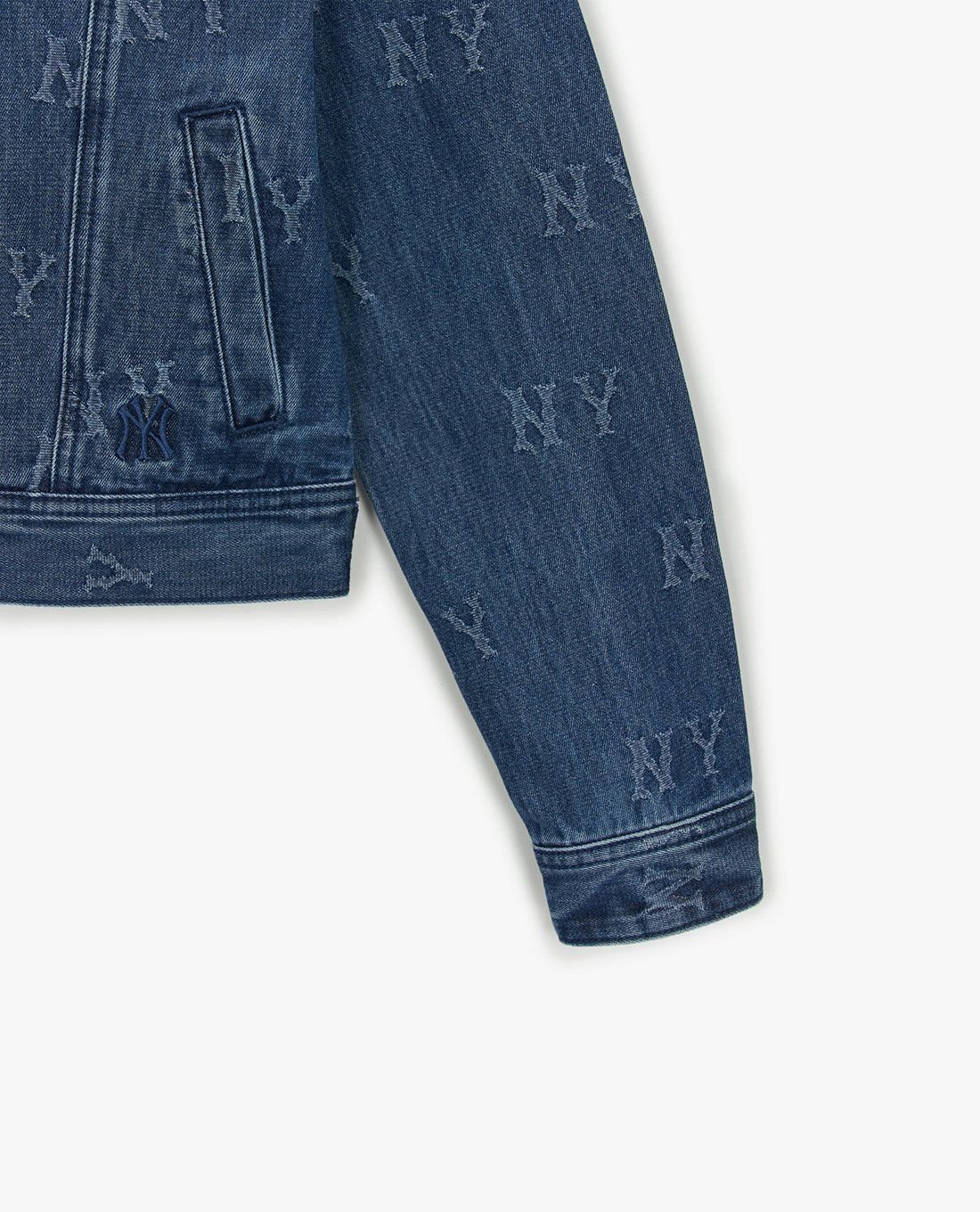 MLB - Áo khoác denim nữ Classic Random Monogram - Ảnh 3