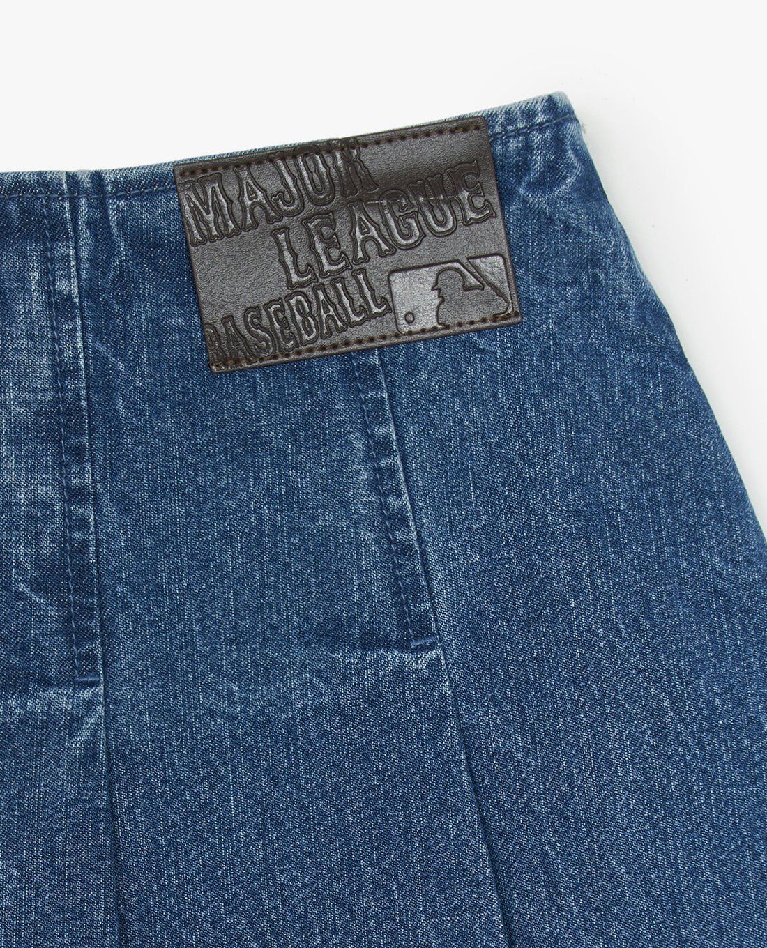 MLB - Chân váy denim mini Basic Small Logo - Ảnh 5