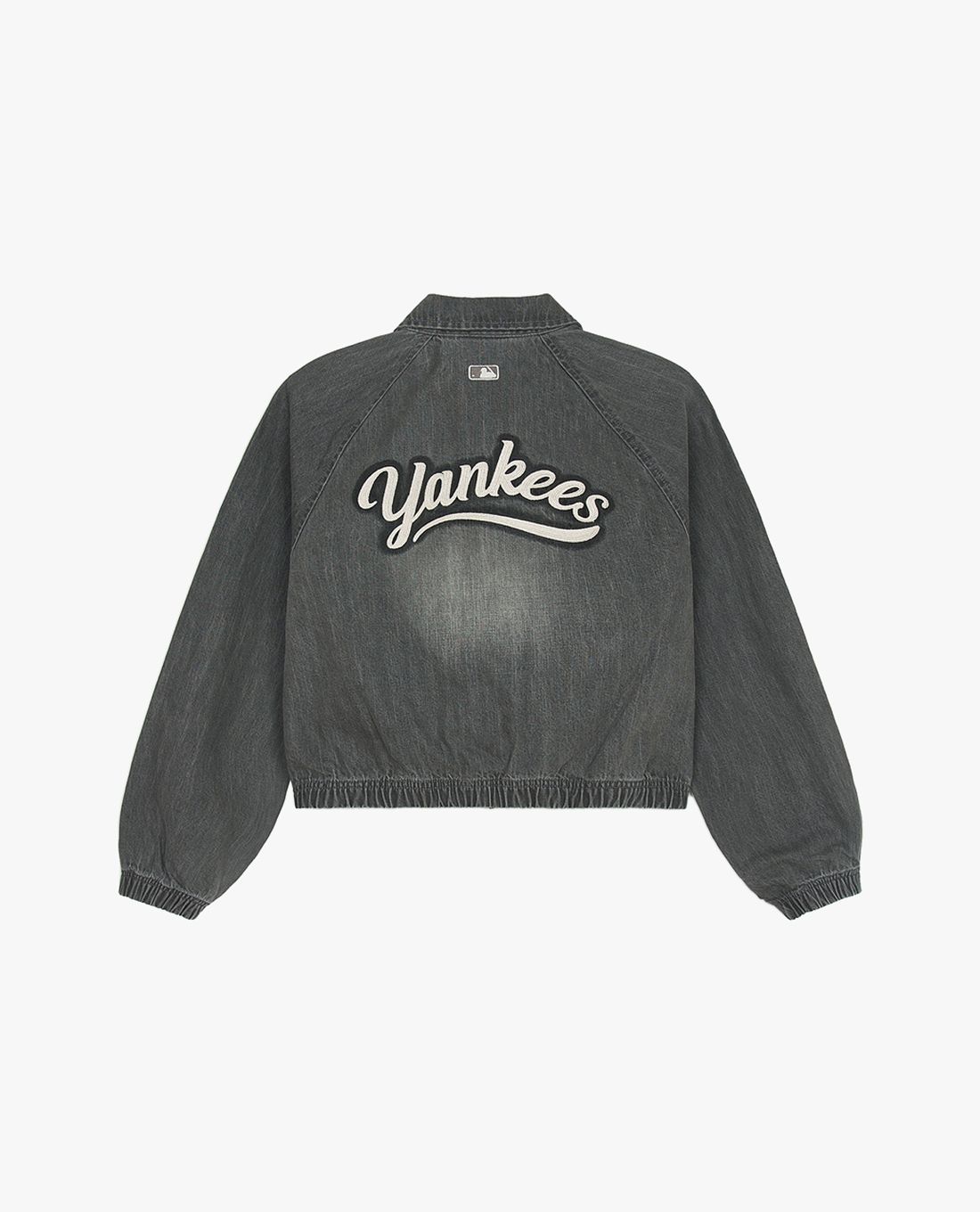 MLB - Áo khoác denim nữ phom croptop Varsity 2 - Ảnh 2